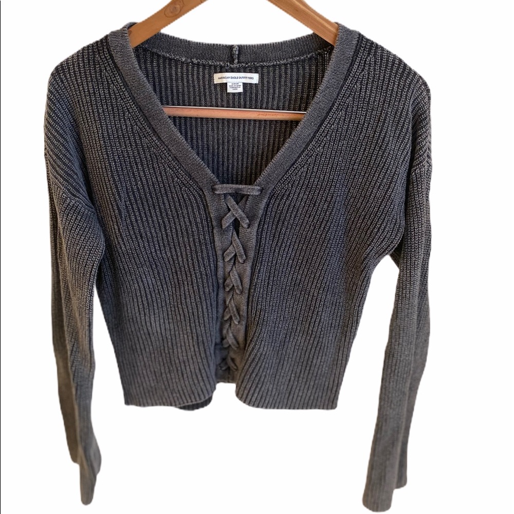 LBN! Distressed American Eagle bell sweater